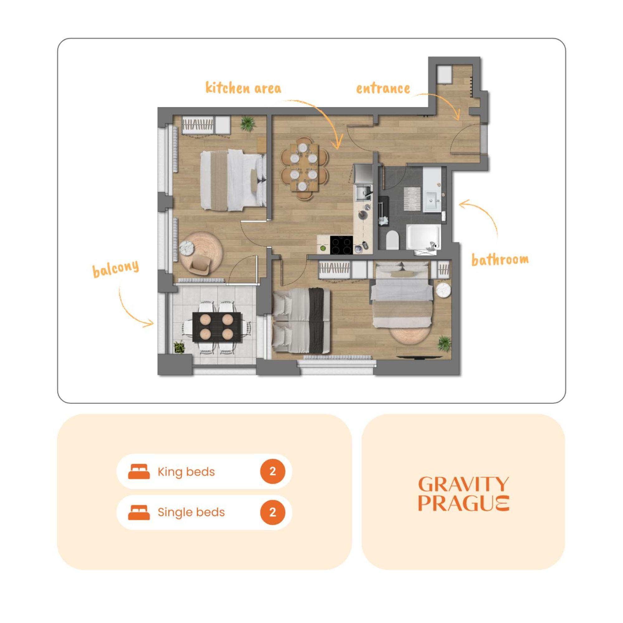 Bright 2Br - 8Th Floor, Balcony, Free Parking - By Gravity Prague Διαμέρισμα Εξωτερικό φωτογραφία